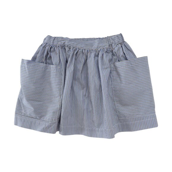 AS WE GROW - SKIRT - 100% COTTON - STRIPES - WHITE/BLUE/BROWN - 3-5Y - Picture 2 of 5